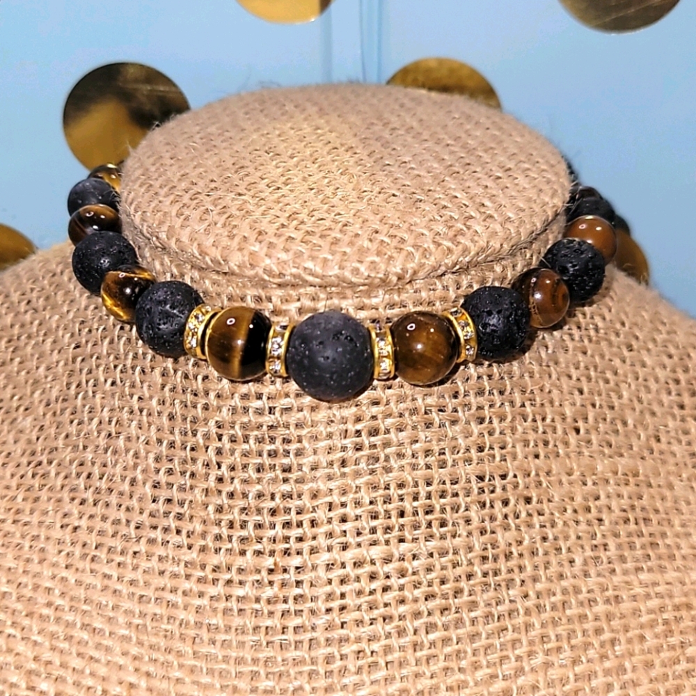 Tiger Eyes 2 Aromatherapy Bracelet